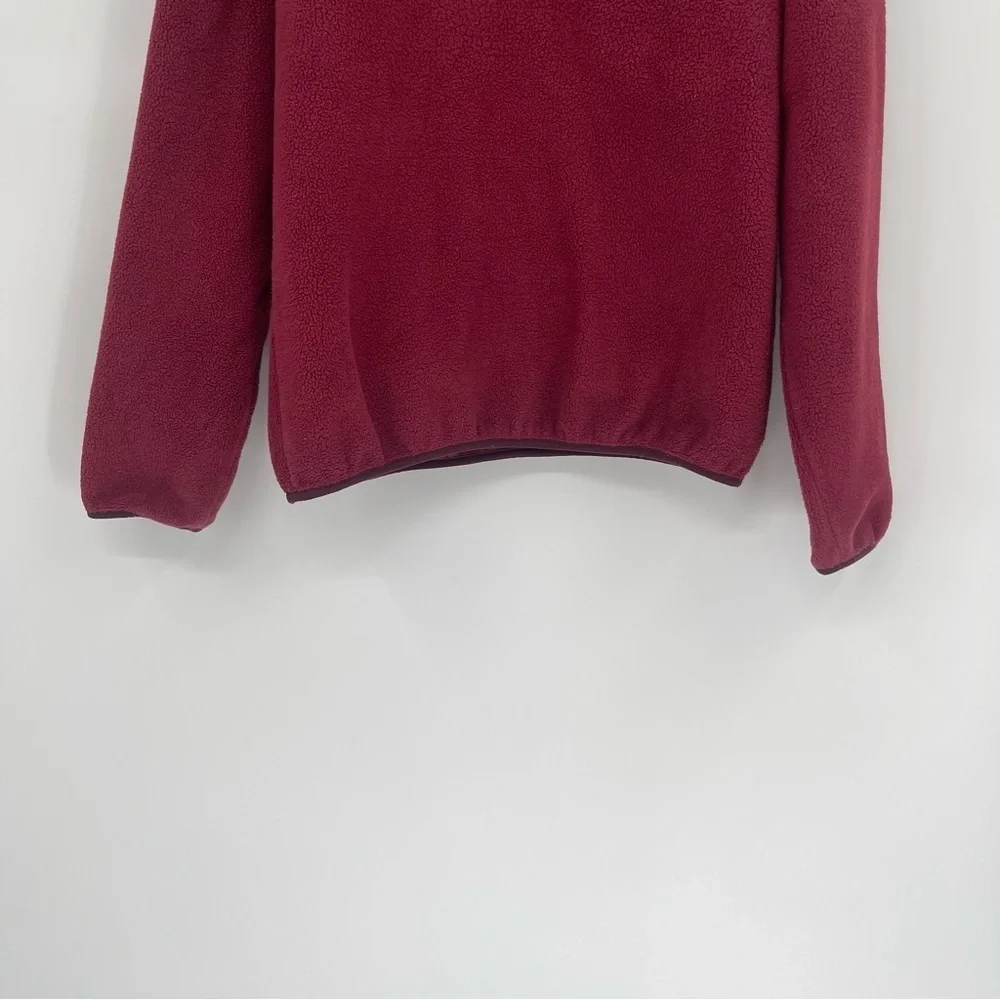 Patagonia Women's Synchilla Lightweight Snap-T Pullover Red Aztec Size Small